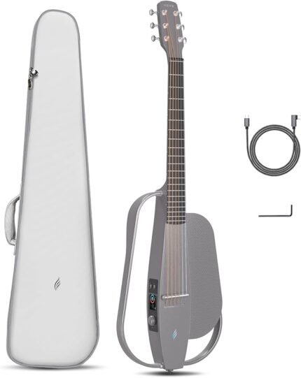 Enya Acoustic Electric Carbon Fiber Travel Guitar NEXG SE Smart Guitarra for Adults with 30W Wireless Speaker, Thickened Gig Bag, Charging Cable, and Adjusting Wrench 38 Inch